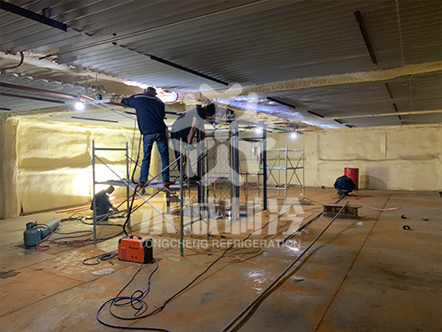 鋁排庫改熱氟化霜現(xiàn)場